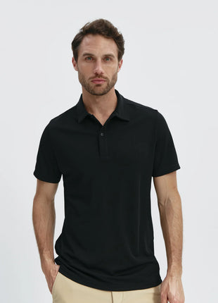 Polo hombre manga corta Negro